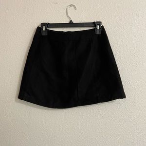 Black suede skirt